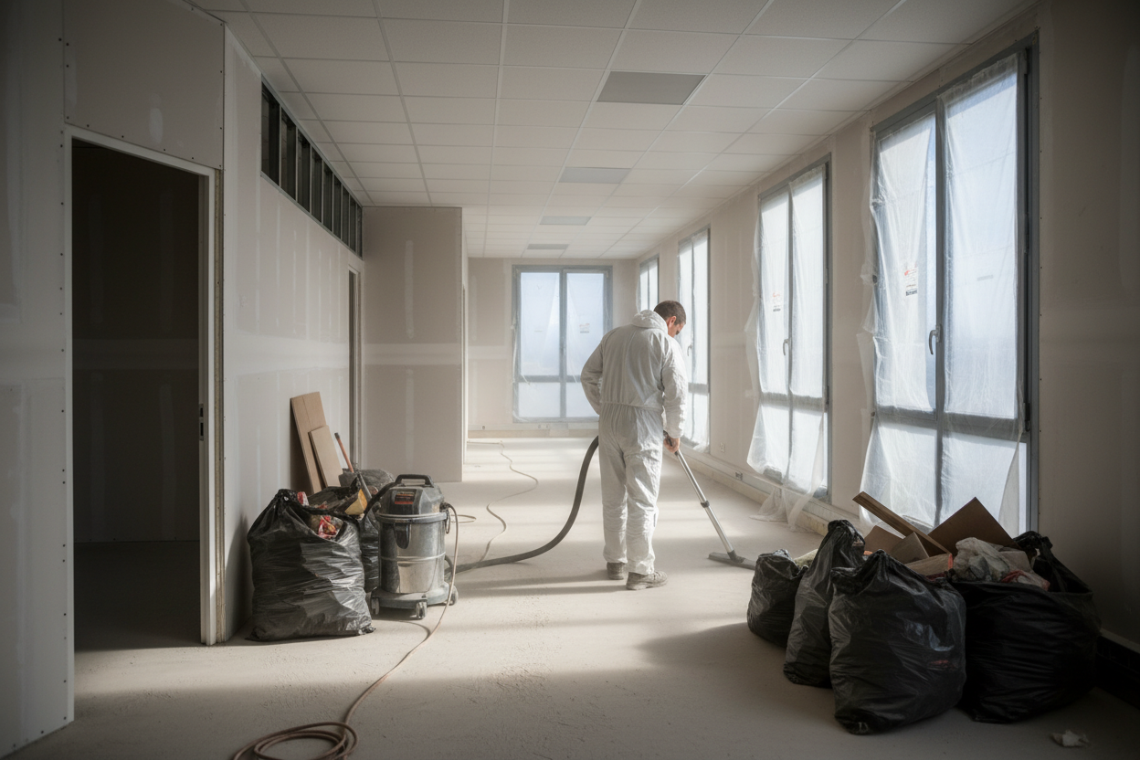 Nettoyage de fin de chantier pour professionnels à Créteil